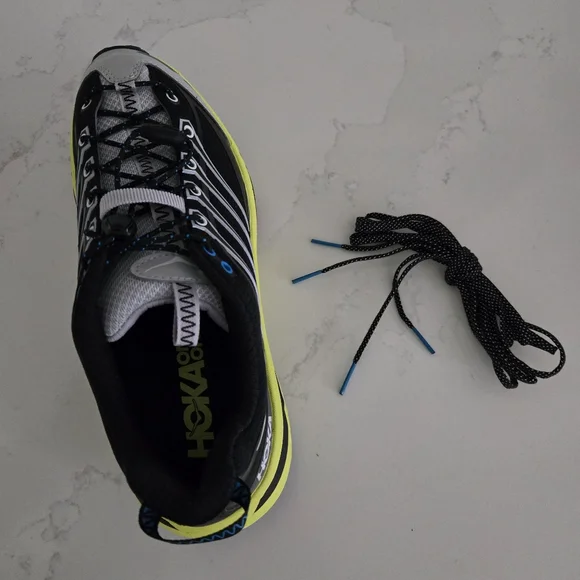 NEW Hoka Mafate Three2 Athletic Hiking Running Sneakers Shoes Black Yellow 8.5 - Picture 9 of 10